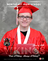 Commemorative Vikings Diploma Cover Portrait - Northeast High School Graduation 2021 by Firefly Event Photography (145)