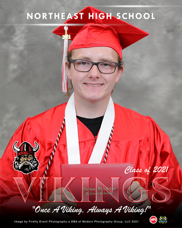 Commemorative Vikings Diploma Cover Portrait - Northeast High School Graduation 2021 by Firefly Event Photography (145)